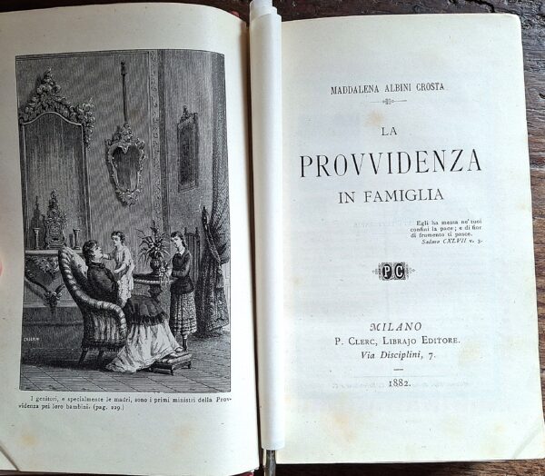 Maddalena Albini Crosta - La Provvidenza in Famiglia - Milano, P. Clerc, Librajo Editore, Via Disciplini 7, 1882 - immagine 2