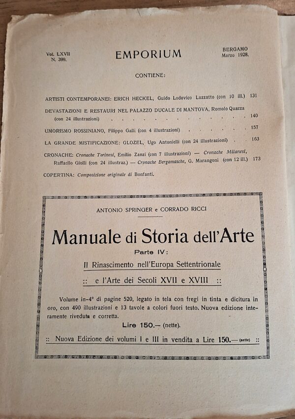 EMPORIUM Rivista mensile illustrata d’arte e di coltura Anno LXVII – N. 399 – Marzo 1928 - immagine 3