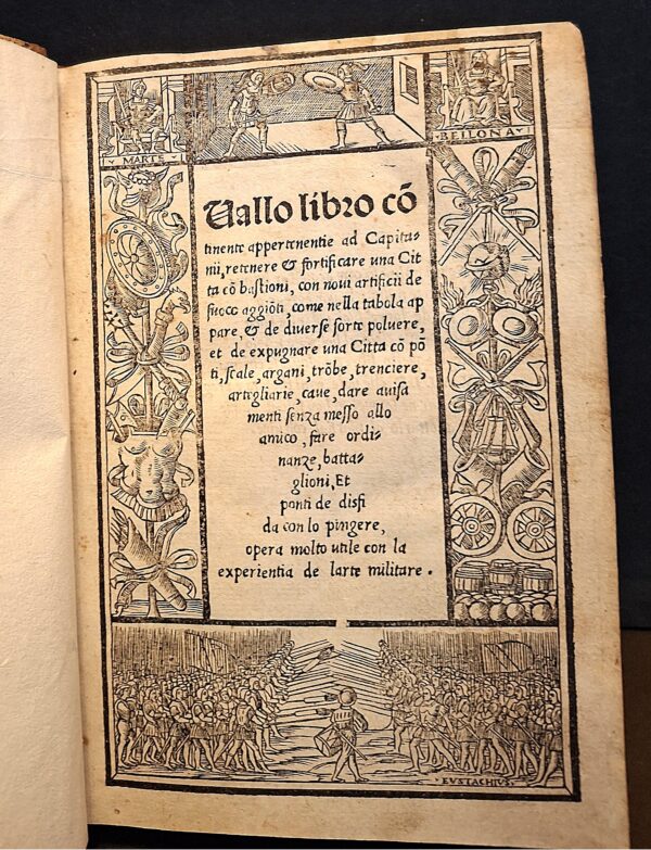 Vallo libro contenente appertinente ad Capitani, ritenere & fortificare una Città con bastioni (Venezia, 11 marzo 1524)