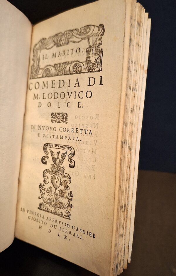 Quattro commedie di Lodovico Dolce (Ruffiano, Capitano, Marito, Fabritia) In Venezia, appresso Gabriel Giolito de’ Ferrari, 1560 - immagine 6