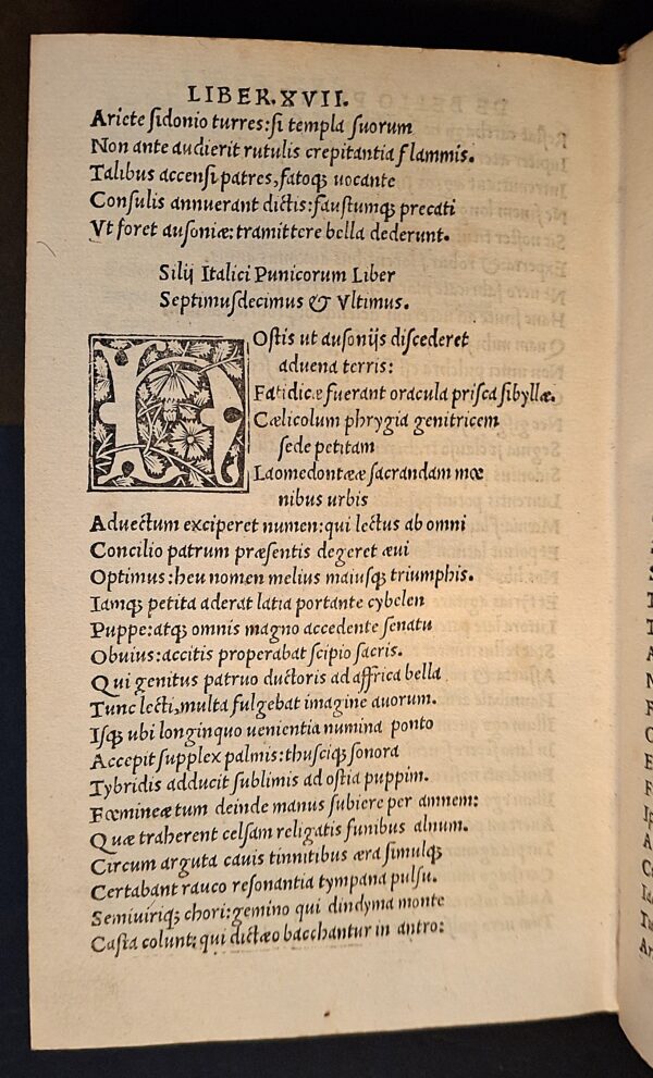 Silii Italici Opus de Secundo Bello Punico (Punica) - Lugduni [Lione], per Barthélemy Troth, 1513 - immagine 6