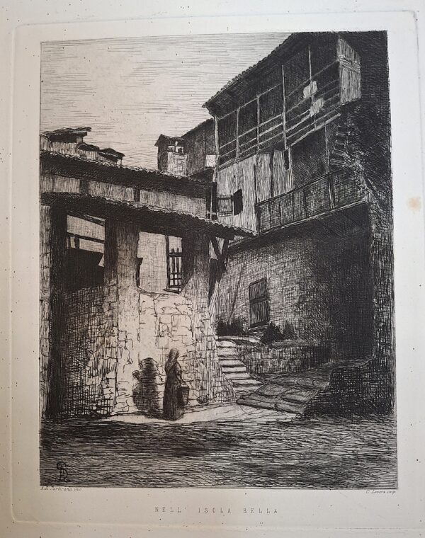Adolfo Dall’Orto Sartirana - Nell’Isola Bella - Incisione