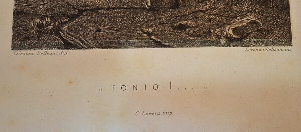 Lorenzo Delleani  - "Tonio!..." Incisione su disegno di Celestino Delleani - immagine 2