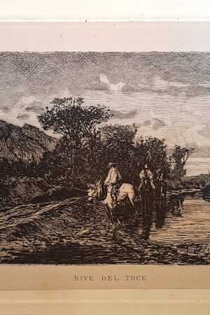 Ernesto Rayper  - Rive del Toce - Incisione