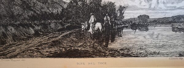 Ernesto Rayper  - Rive del Toce - Incisione - immagine 2