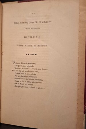 Codici della Biblioteca Marciana - Un sermone ed una laude - Venezia, A. Clementi Tipografo, 1869