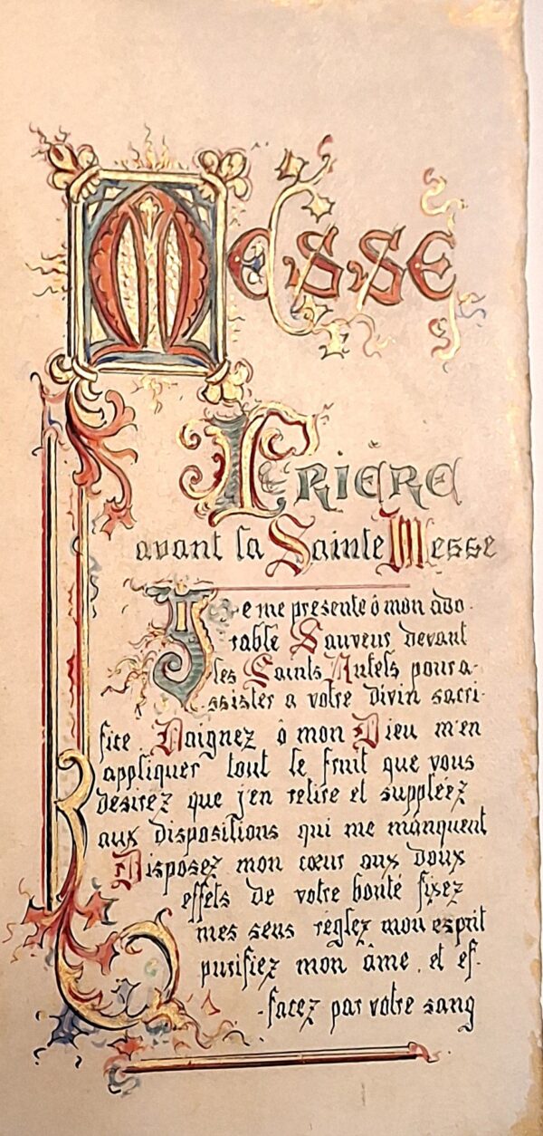 Un tesoro spirituale di inizio Novecento - Manoscritto miniato devozionale su pergamena - Paris, C. Michaux primi 900 - immagine 6