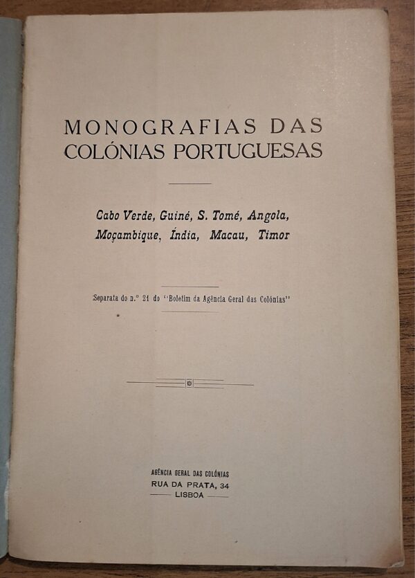 Monografias das Colónias Portuguesas: Cabo Verde, Guiné... Lisboa, Agência Geral das Colónias, s.d. [ca. 1925] - immagine 3