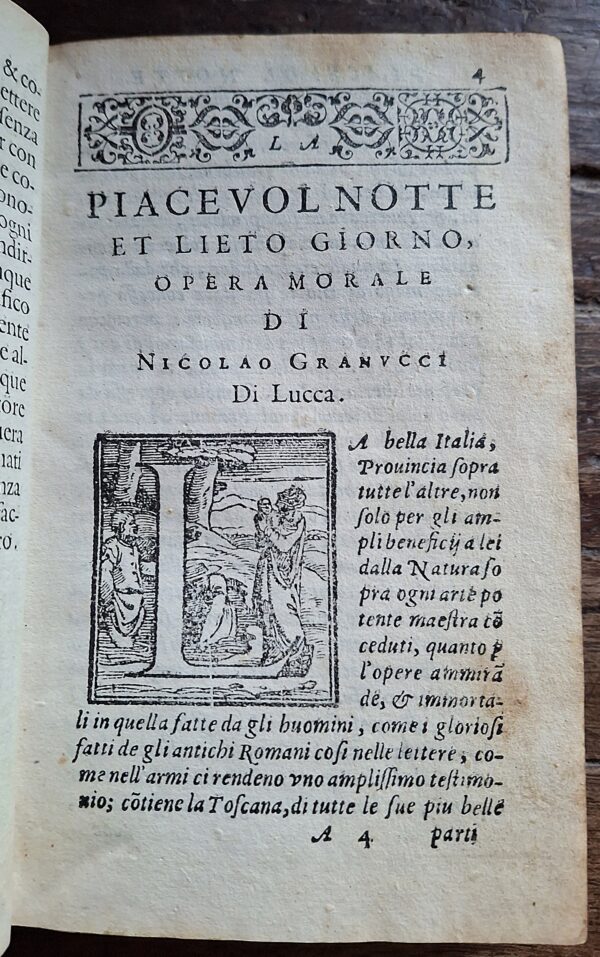 Nicolao Granucci - La piacevol notte et lieto giorno, opera morale - In Venetia, appresso Iacomo Vidali, 1584 - immagine 4