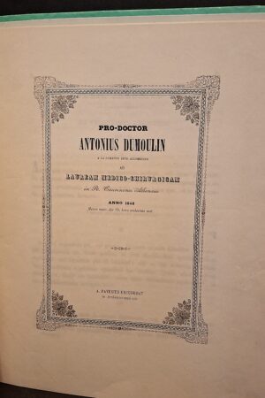 Ex Chirurgia Theorico-Practica. De Vulneribus Abdominis... Ad Lauream Medico-Chirurgicam in Re. Cæsarienæ Athenæo Anno 1848