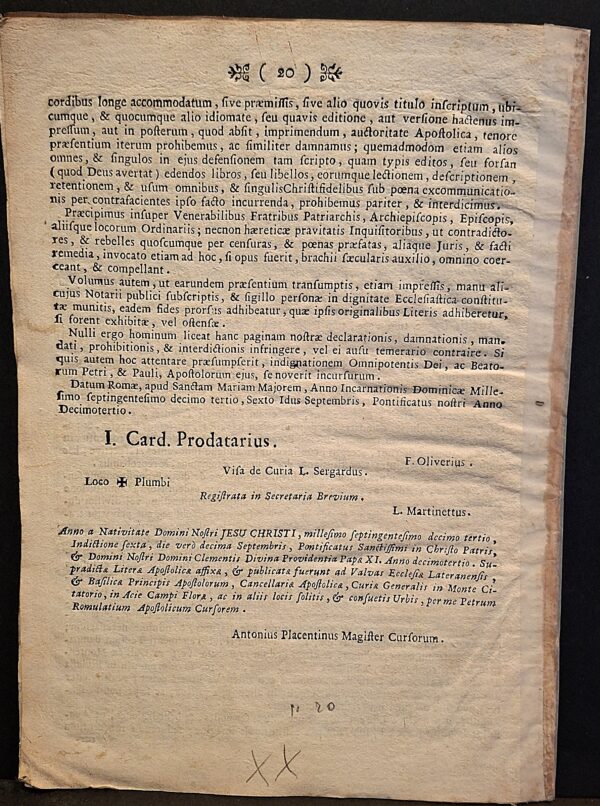 Concio Sanctissimi in Christo Patris ac Domini nostri Benedicti XIII Pont. Max -  Romae et Florentiae, Typis Bernardi Paperini, 1728 - immagine 2