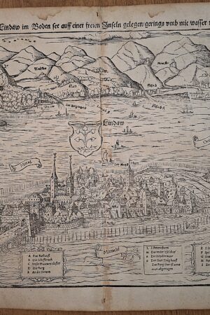 Veduta di Lindau sul Lago di Costanza – Cosmographia di Sebastian Münster, seconda metà del XVI secolo  