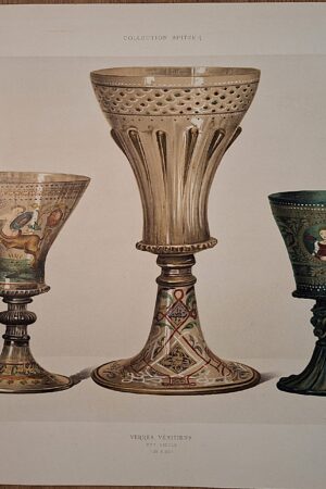 Verres Vénitiens – XV siècle - Collection Spitzer – Verreries, Pl. IV - Parigi (ca. 1880–1890)