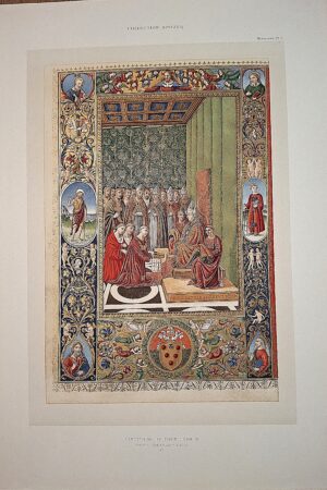 Manuscrits, Pl. V  Titolo: Pontifical du Pape Léon X – Travail Italien, XVIe siècle - Cromolitografia a colori - Parigi (ca. 1880–1890)