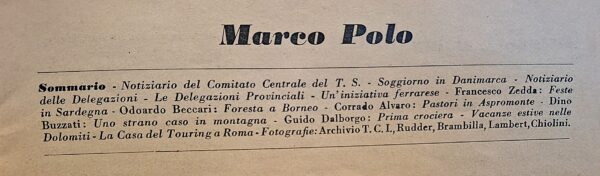 Marco Polo. Periodico del Turismo Scolastico - Anno I, Numero 3 - Milano, Touring Club Italiano, [circa 1951] - immagine 2