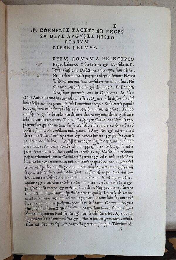 P. Cornelii Taciti libri quinque noviter inventi atque cum reliquis... editi Milano, Alessandro Minuziano, 1517 – Prima edizione - immagine 6