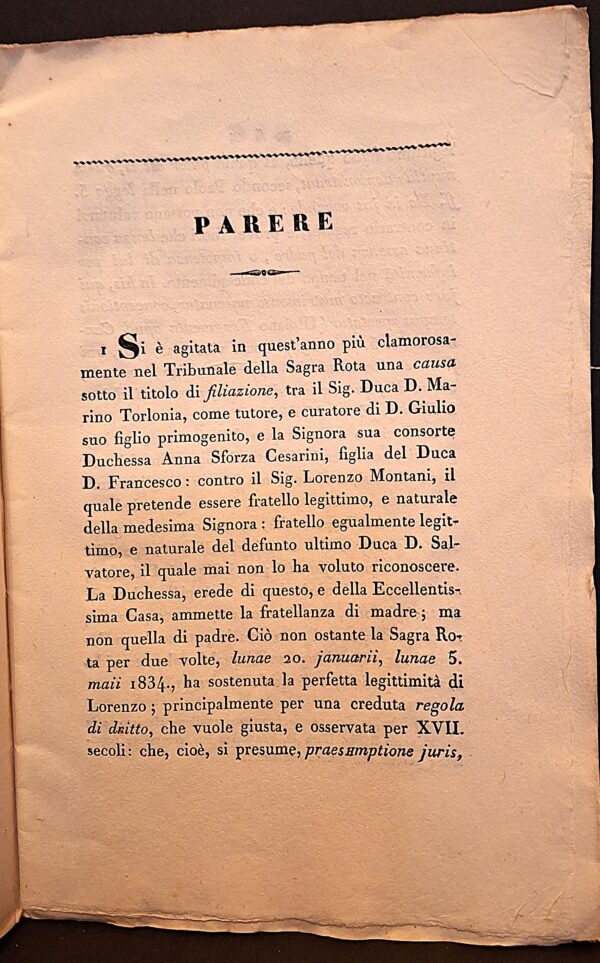 Parere medico-legale dell’Avvocato D. Carlo Fea, Commissario delle Antichità... - Roma, Tipografia delle Belle Arti, 1834 - immagine 2