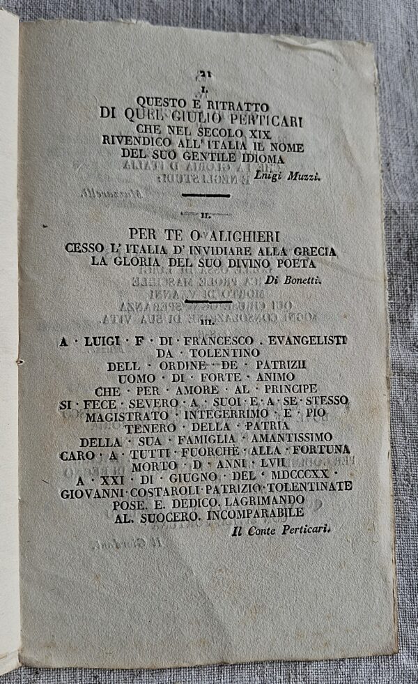 Nuova raccolta di Sonetti ed Epigrafi - Bologna, Tipografia Turchi, 1834 - immagine 4