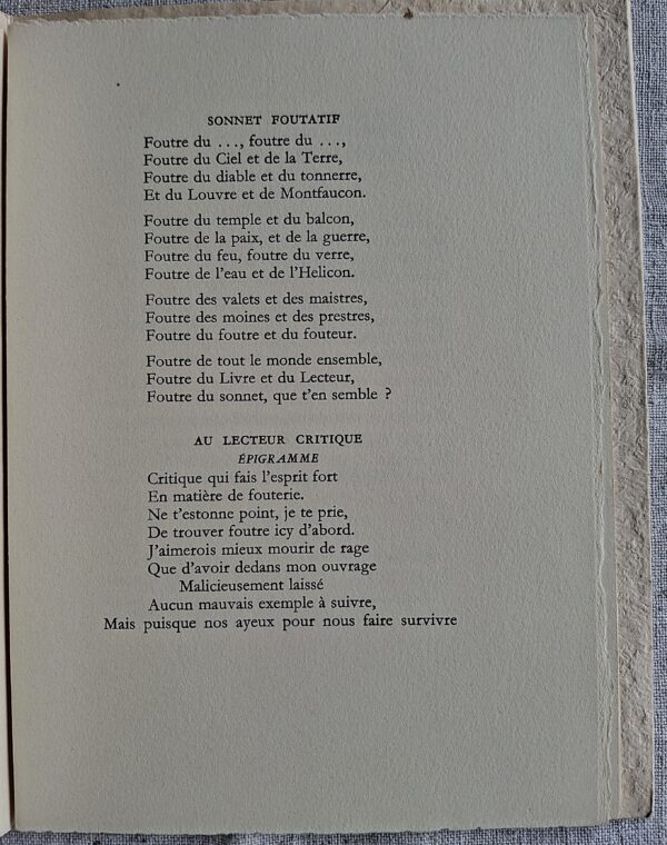 Claude Le Petit - Le bordel des Muses ou les neuf pucelles putains - Paris, 1622 [ma stampa moderna in tiratura limitata] - immagine 2