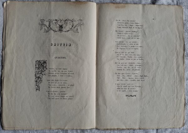 Carlo Porta - Poesie inedite in dialetto milanese... per la prima volta stampate.  S.l. (ma Italia), s.n.t. - immagine 2