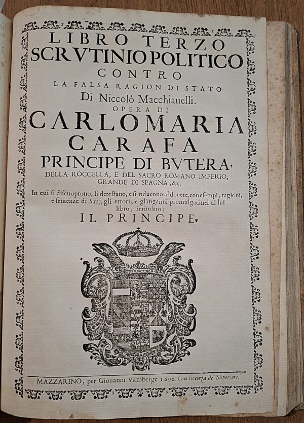 Carlo Maria Carafa, Opere politiche-cristiane... - Mazzarino, per Giovanni Vanberge, 1692 - immagine 11