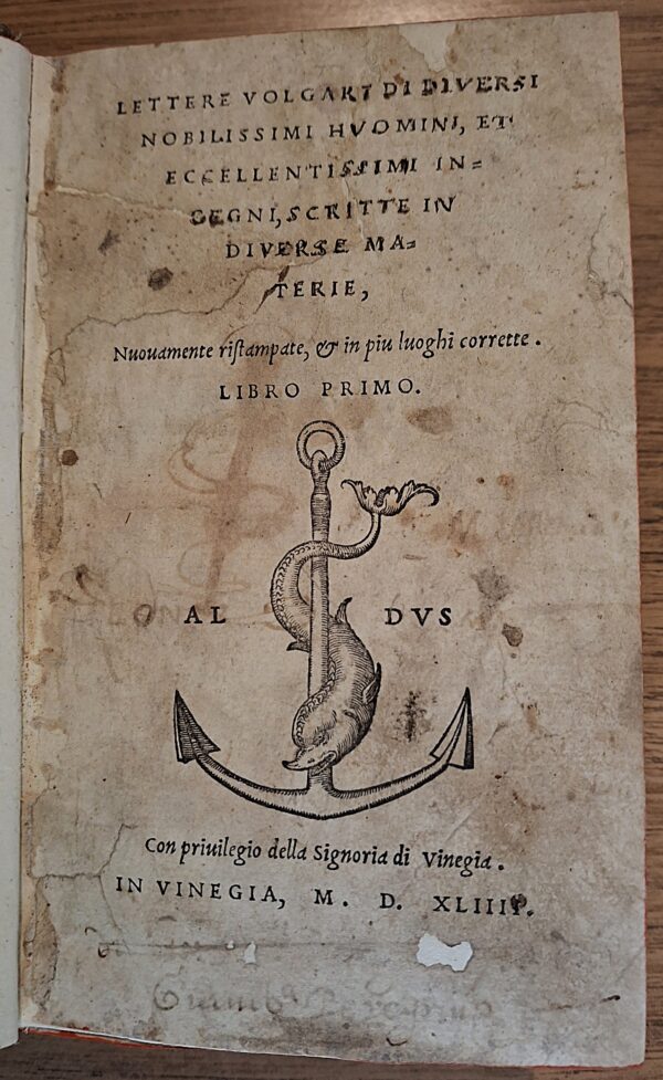Lettere volgari di diversi nobilissimi huomini, et... - In Vinegia, nella casa de' figliuoli di Aldo, 1544, 1564. - immagine 4