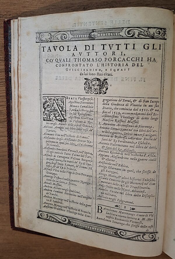 Francesco Guicciardini - Historia d'Italia - In Venezia, appresso Giorgio Angelieri, 1574 - immagine 5