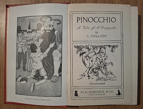 C. Collodi - Pinocchio. A Tale of a Puppet - M.A. Donohue & Co., Chicago, s.d. [ca. 1910-1920] - immagine 3