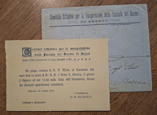 Raccolta di Documenti Originali sull’inaugurazione della Facciata del Duomo di Arezzo (1914) - immagine 5