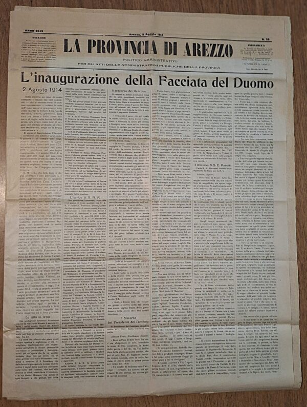 Raccolta di Documenti Originali sull’inaugurazione della Facciata del Duomo di Arezzo (1914) - immagine 10