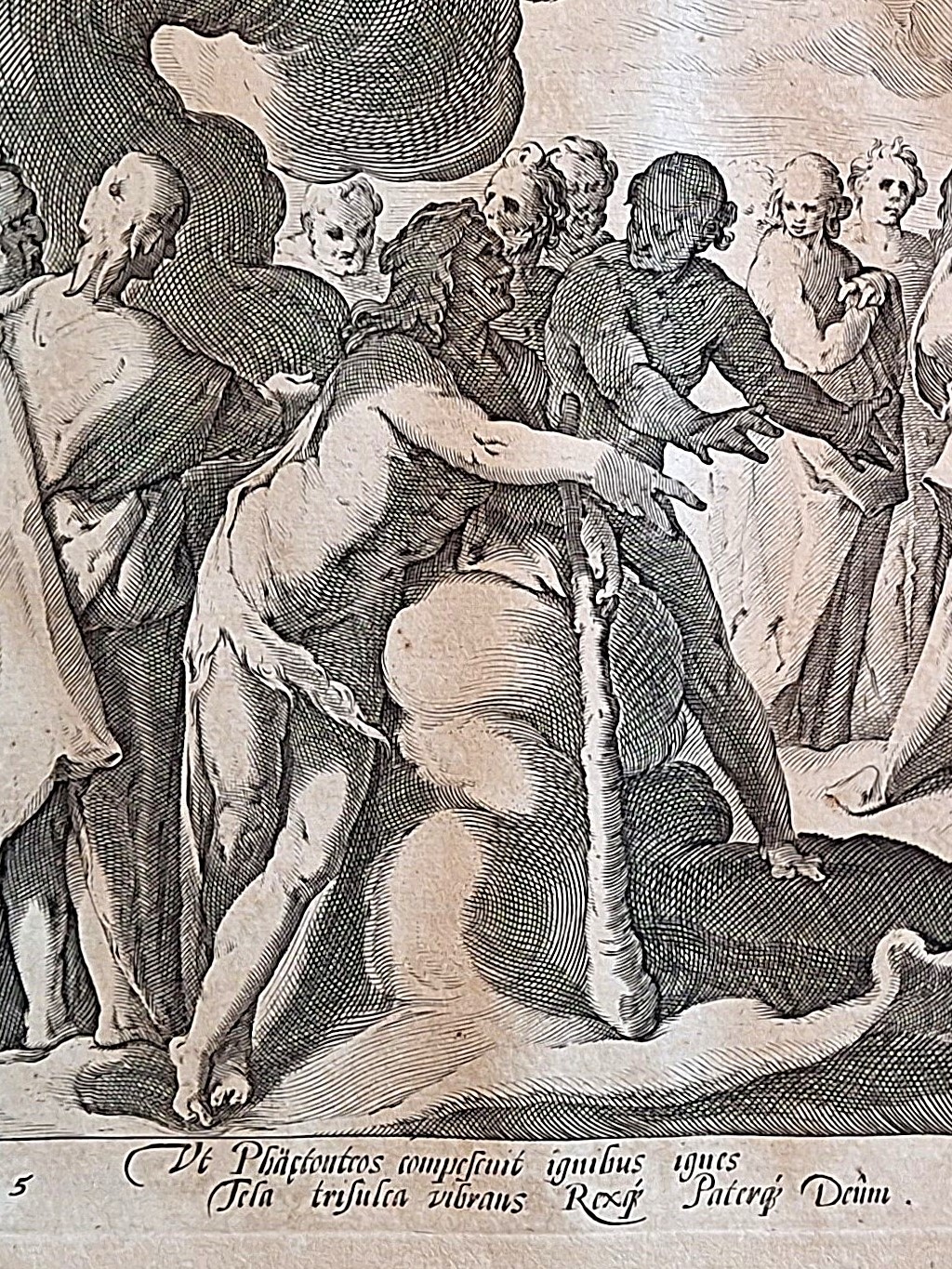 Gli Dei supplicano Helios dopo la morte di Fetonte da Metamorfosi di Ovidio, Tavola 25, Anno 1615 - immagine 3
