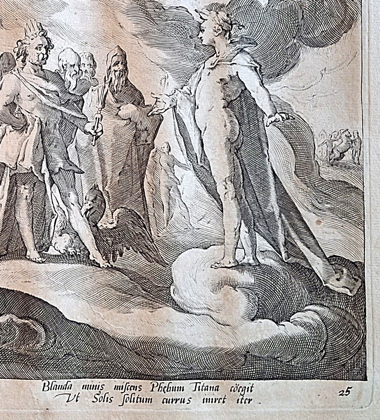 Gli Dei supplicano Helios dopo la morte di Fetonte da Metamorfosi di Ovidio, Tavola 25, Anno 1615 - immagine 4
