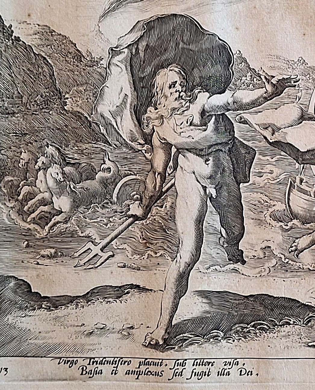 Il mito di Nettuno e Coronide da Metamorfosi di Ovidio, Tavola 33, Anno 1615 - immagine 3
