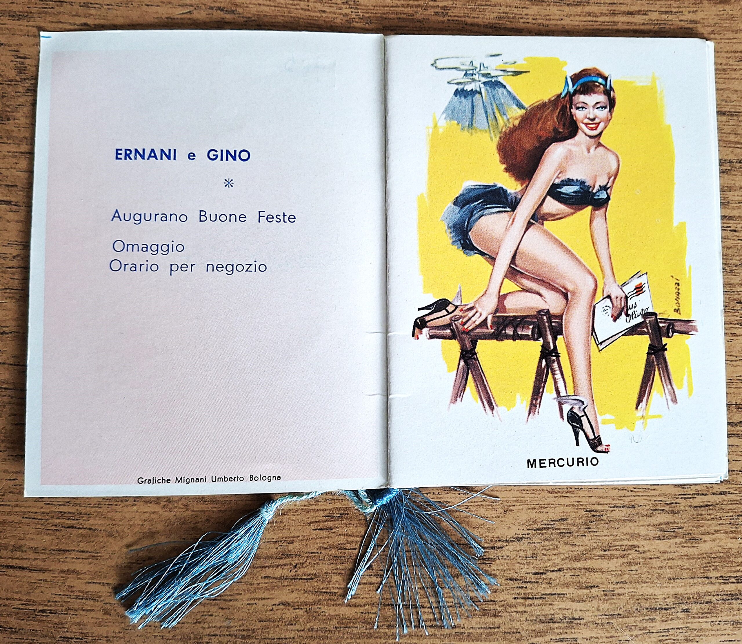 Calendarietto da barbiere I Pianeti – illustrazioni di Bonazzi, 1965 - immagine 4