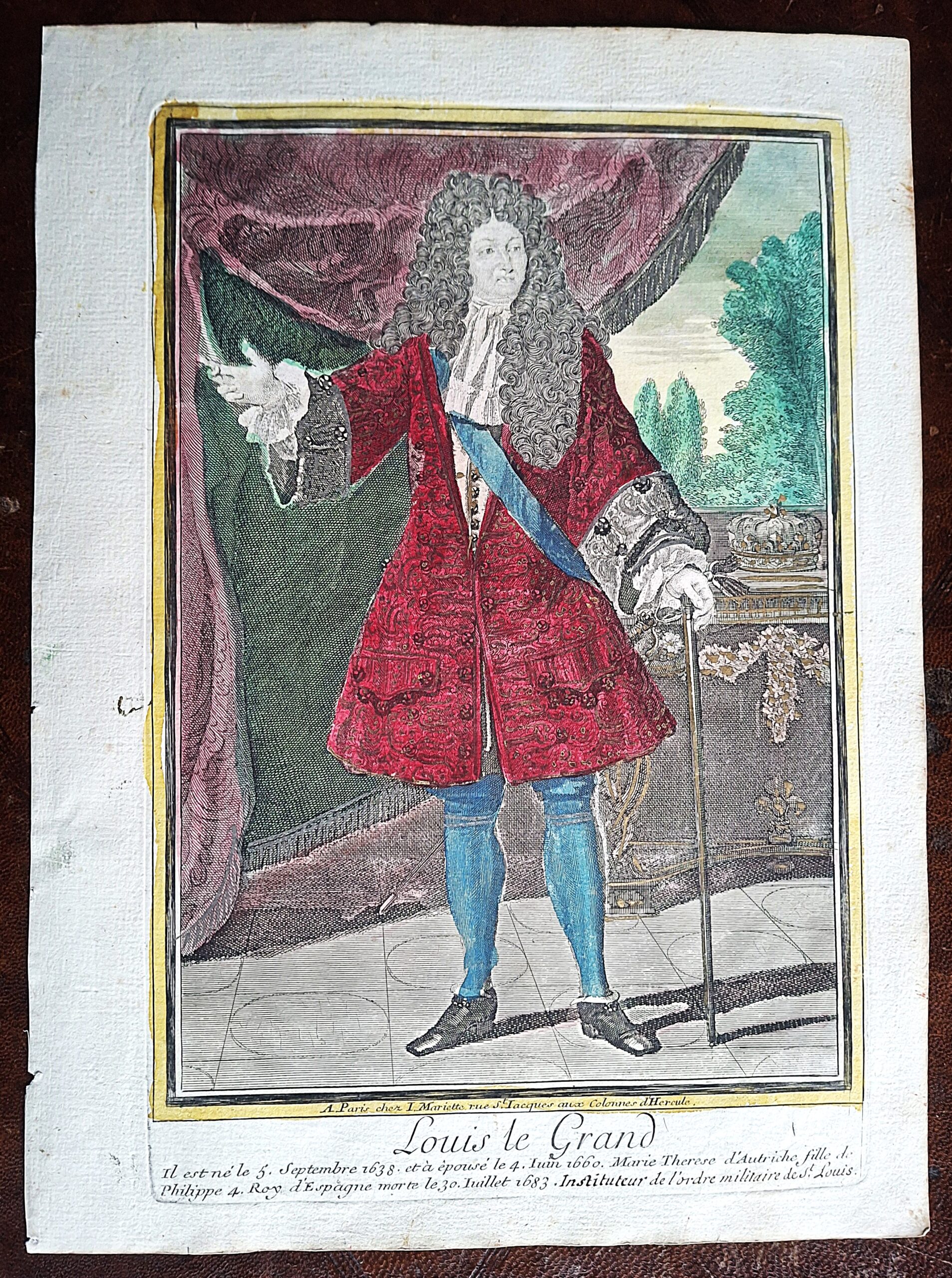 Luigi XIV “Louis le Grand”, re di Francia edito da Jean Mariette, circa 1693-1700