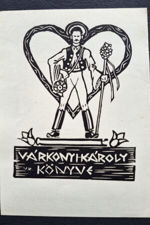 Ex libris “Várkonyi Károly könyve”, Károly Várkonyi, Ungheria, ca. 1935–1945