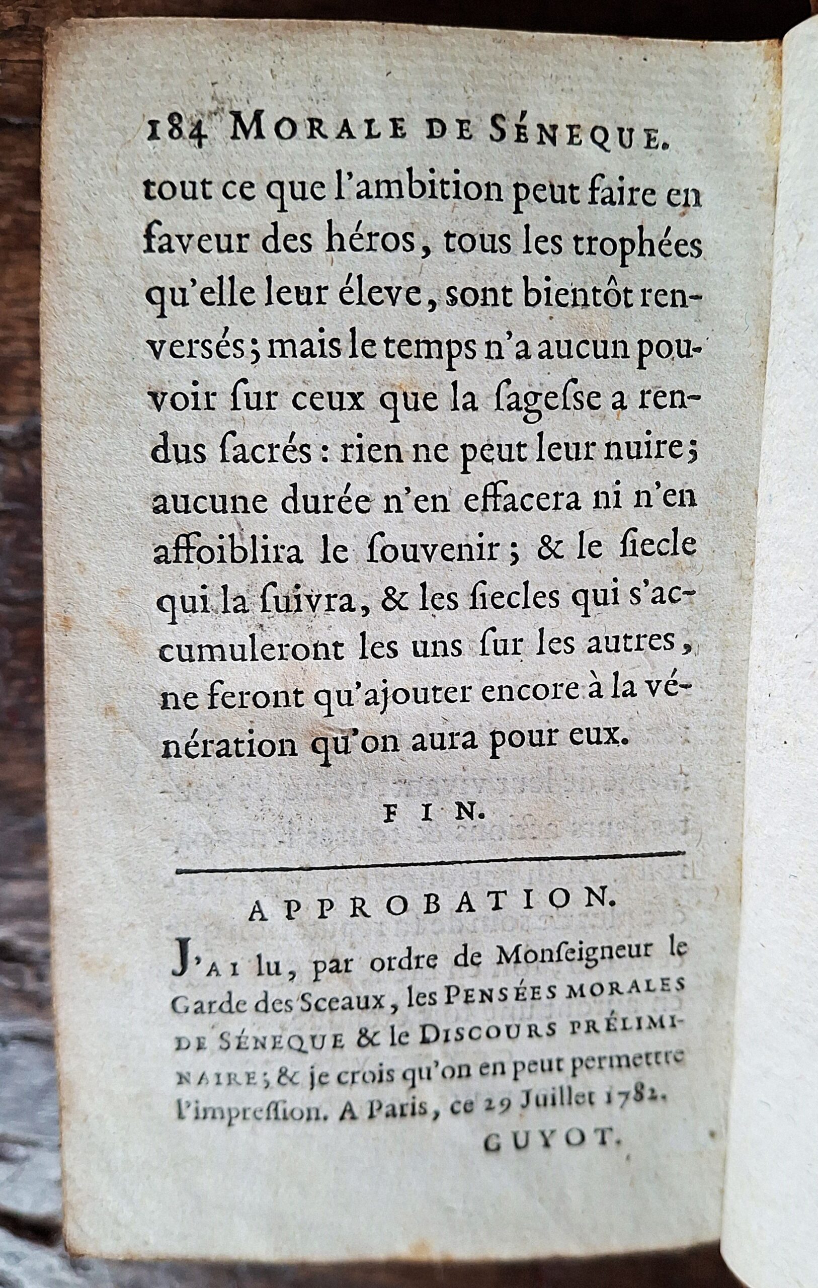 Lucio Anneo Seneca - Morale de Sénèque, extraite de ses œuvres par M. N. - Paris, 1782 - immagine 2